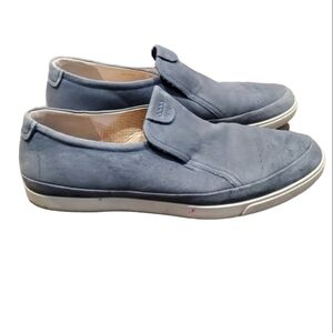 Ecco mens slip on Loafer Leather moccasin sneakers sz EUR 42/8.5  shoes